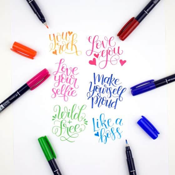 The best markers for brush lettering
