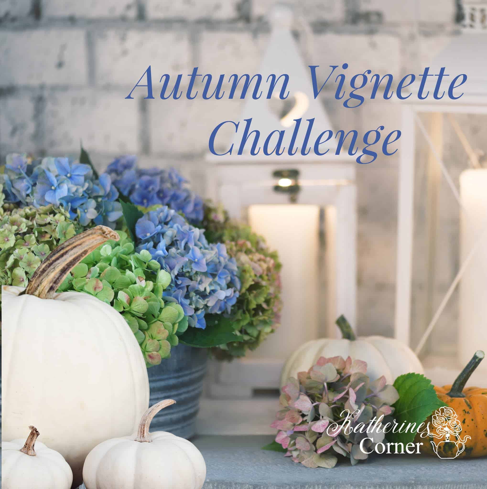 autumn decor vignette