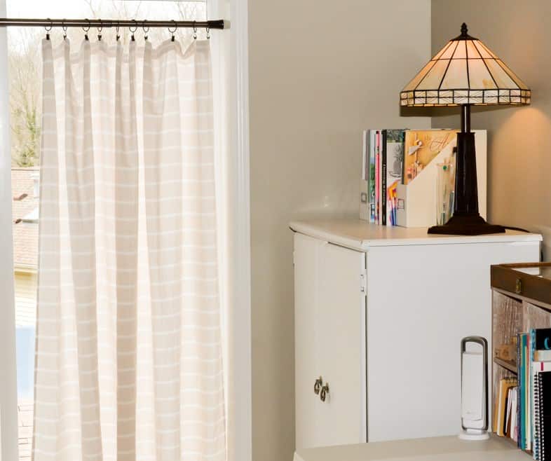 how to use a shower curtain as a window treatment