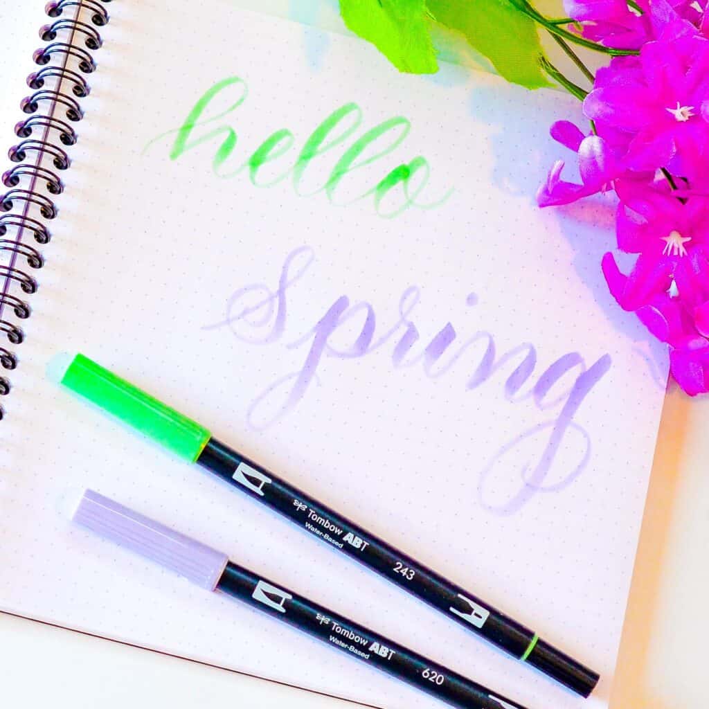 quote in brush lettering