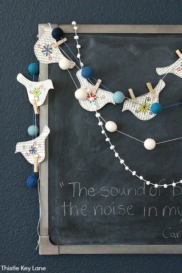book page garland diy