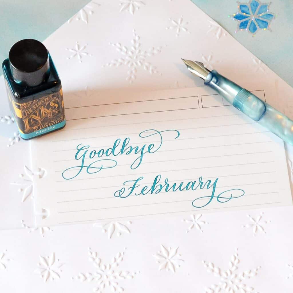 modern calligraphy with an FPR Himalaya V2 fountain pen with ultra flex nib