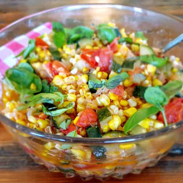 garden vegetable sauteed salad