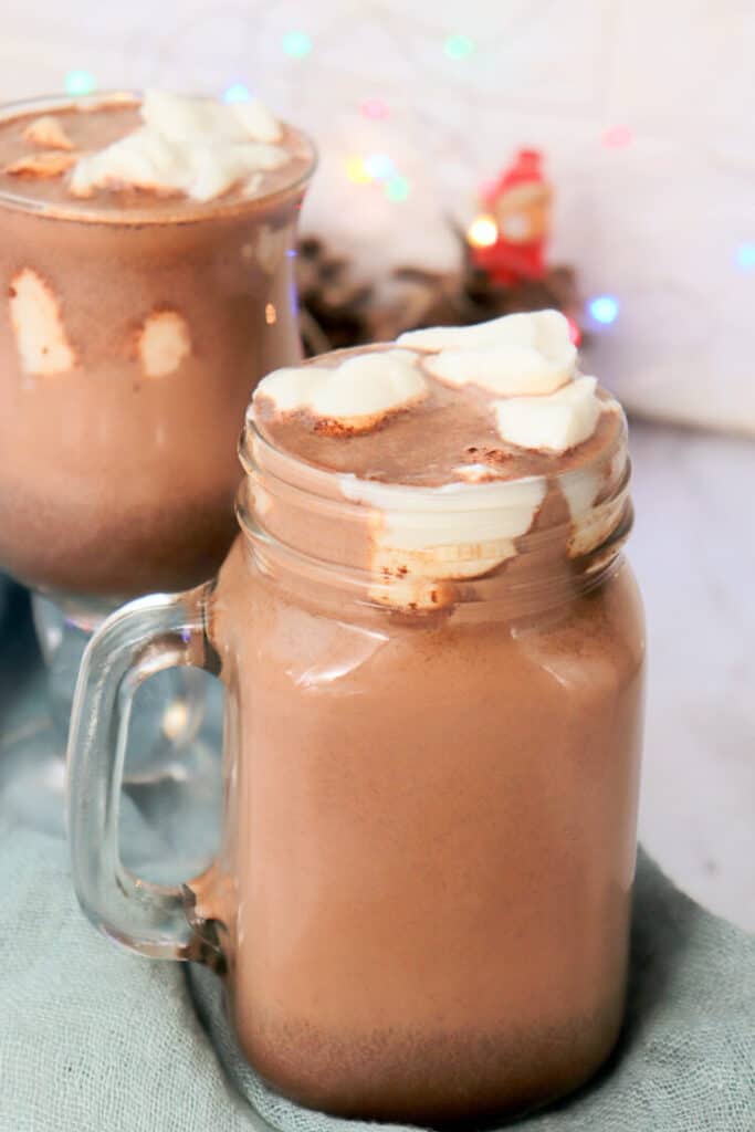 winter evening hot chocolate