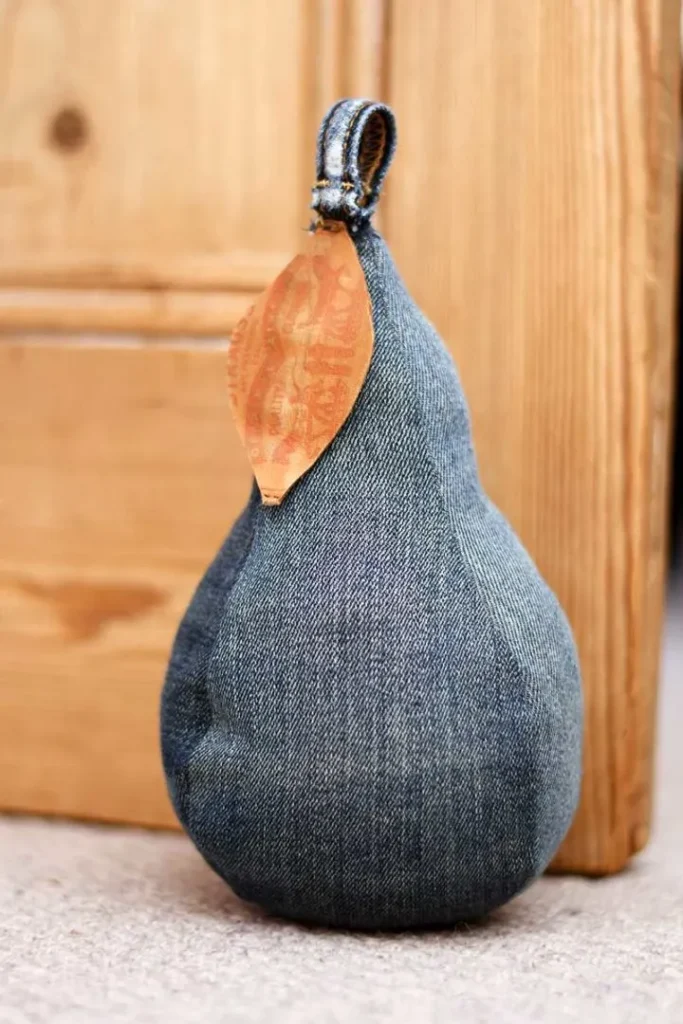 fabric pear doorstop