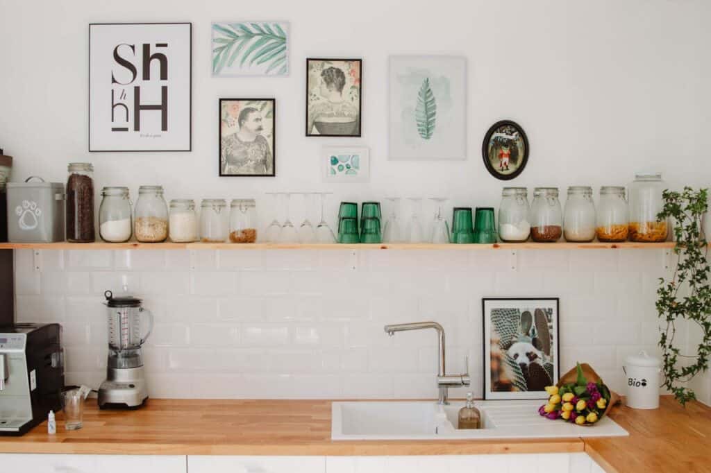 wall art in kitchen