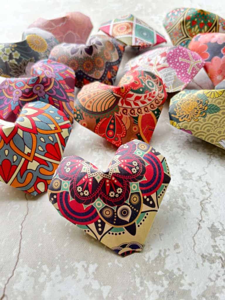 origami hearts