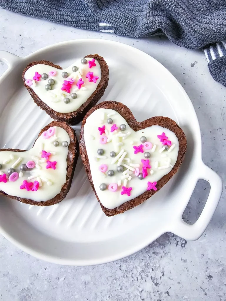 heart shaped brownies