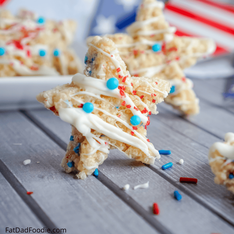 4th of July star rice krispie treats