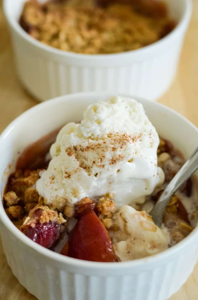 air fryer peach crisp (gluten Free)