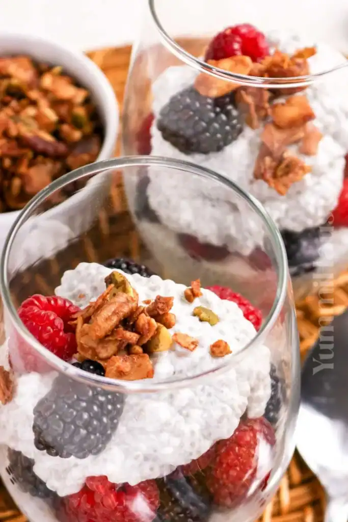 chia and coconut mild pudding